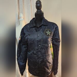 Official Cowboy's Nike Camo Salute To Service Logo Zip Up/Full Snap Button Jacke